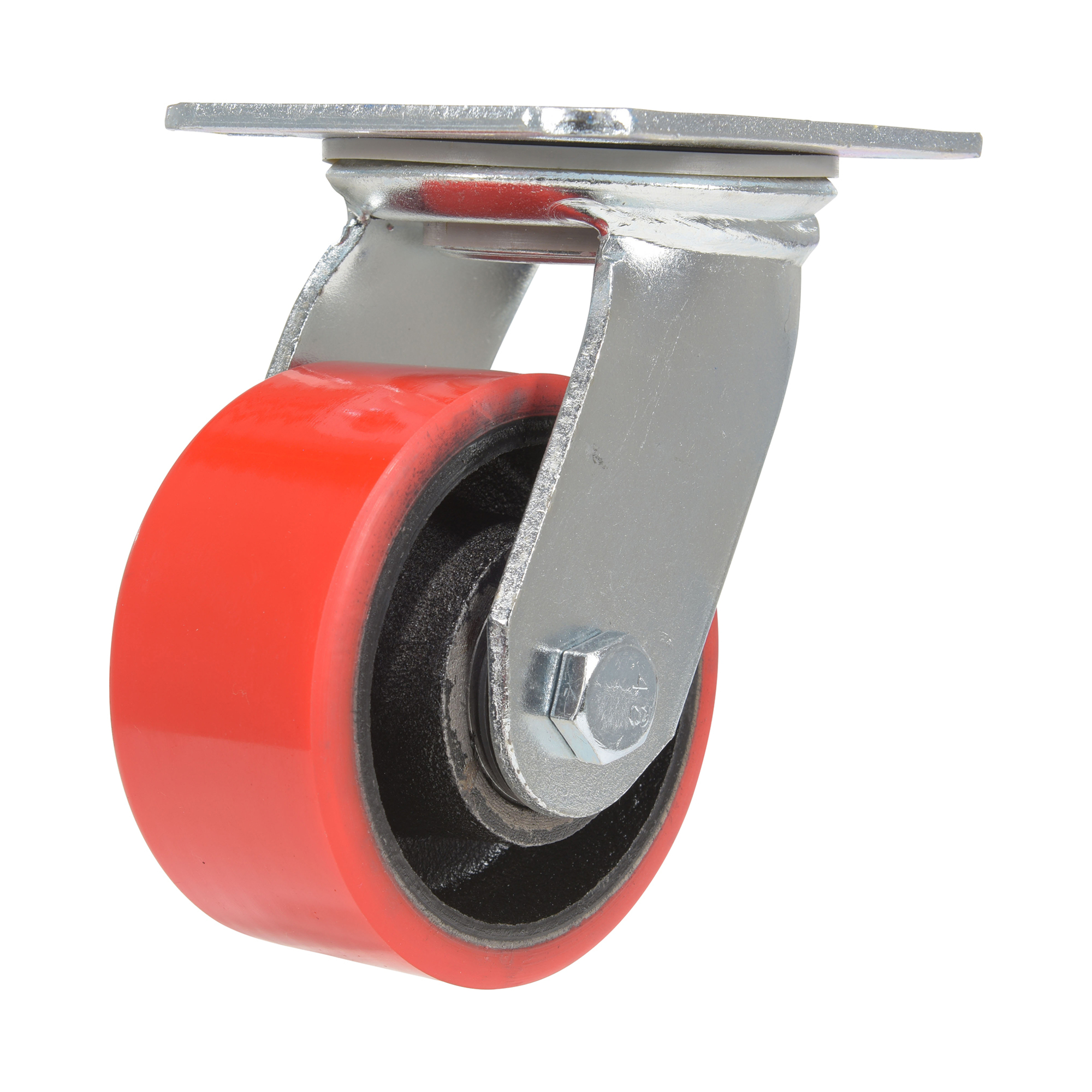 Vestil Swivel Caster - 4in., Polyurethane, Non-Marking, Model# CST-VE-4X2PU-S